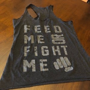 Feed me fight me tank top